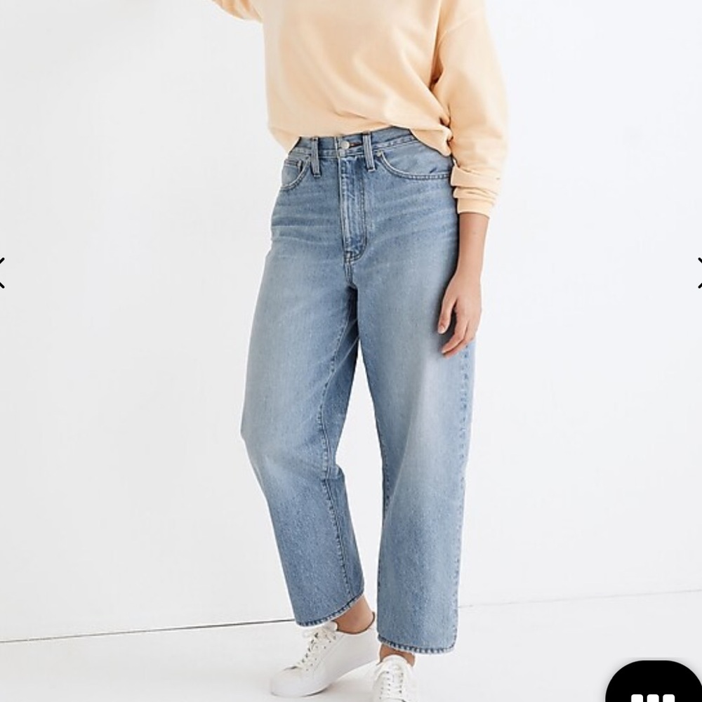 Madewell Balloon Jeans in Datewood Wash or Hewes